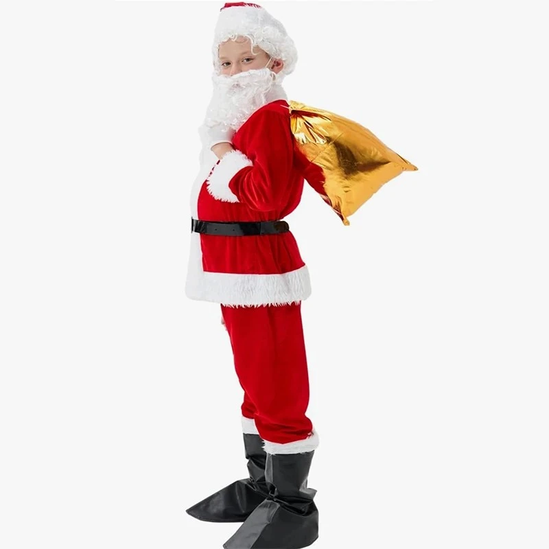 Children Christmas Santa Claus Costume